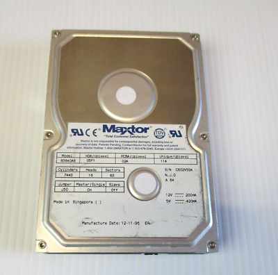 #ad Maxtor Hard Drive 83840A6 3GB 4500RPM ATA 3.5 256KB Cache CrystalMax