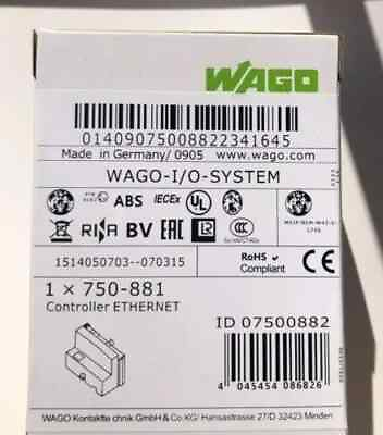 #ad New In Box WAGO 750 881 Ethernet Controller PLC Module 750 881