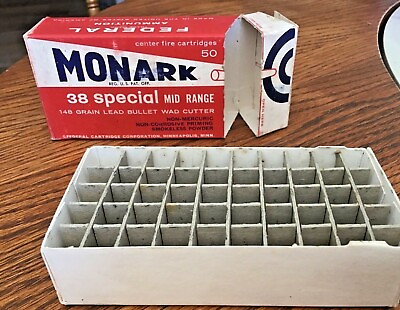 #ad Empty Federal Monark 38 Special Mid Range Federal Cartridge 1960 MARK DOWN