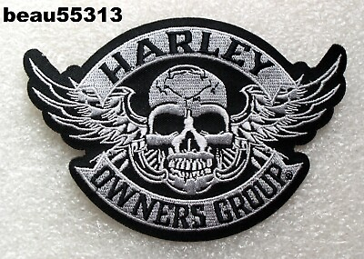 #ad ⭐quot;NEWquot; HARLEY DAVIDSON OWNERS GROUP HOG SKULL WING MOTORHEAD VEST JACKET PATCH