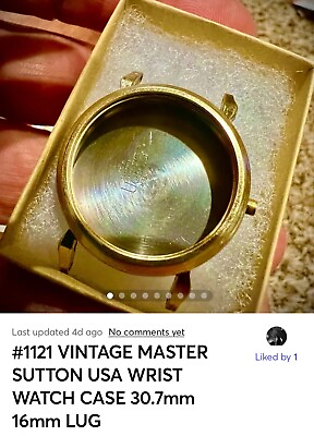 #ad #1121 VINTAGE MASTER SUTTON USA WRIST WATCH CASE 30.7mm 16mm LUG