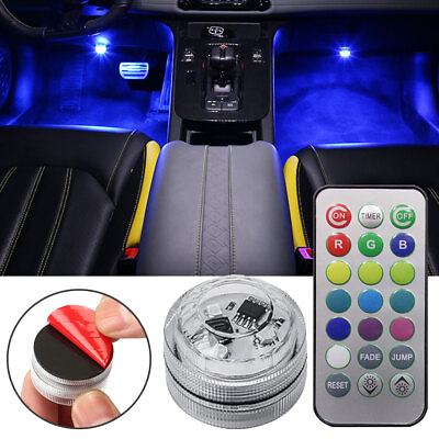 #ad Multicolor Car Interior Accessories Atmosphere LED Lights Lamp W Remote Control