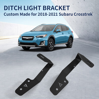 #ad Lasfit for Subaru Crosstrek 2018 2021 Ditch LED Light Mounting Brackets Black