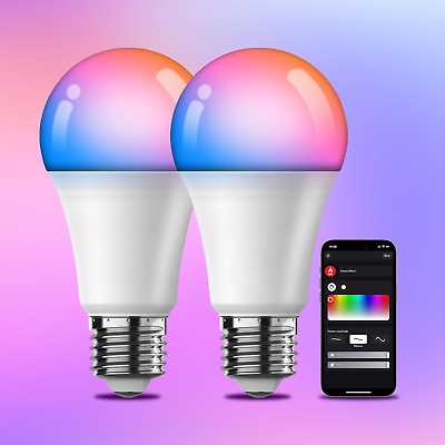 #ad Wifi Smart LED light Bulb 9W RGBW Color Changing Dimmable for Alexa Google