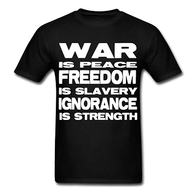 #ad War Peace Freedom Slavery Ignorance Strength Tee t shirt