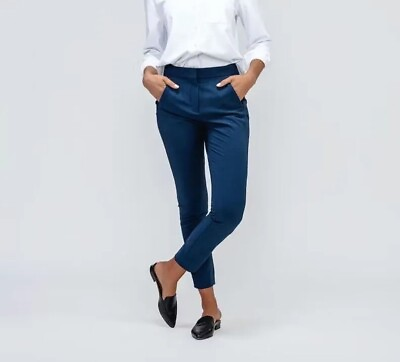 #ad Ministry Of Supply Blue Stretch Slim Cropped Pants Women#x27;s 6