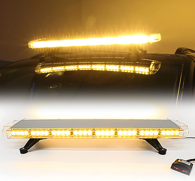 #ad 38 Inch Rooftop Emergency Strobe Light Bar 72 LED Traffic Advisor Warning Lightb
