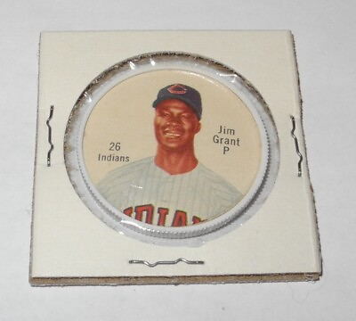 #ad 1962 Salada 200 Series Back Baseball Pin Coin #26 Jim Grant Indians Near Mint