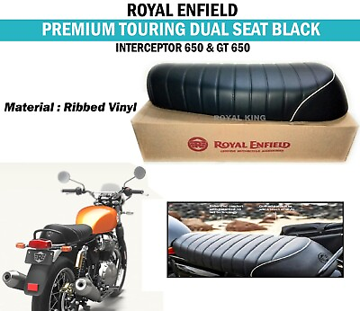 #ad Royal Enfield INTERCEPTOR 650 amp; GT 650 quot;PREMIUM TOURING DUAL SEAT BLACKquot;