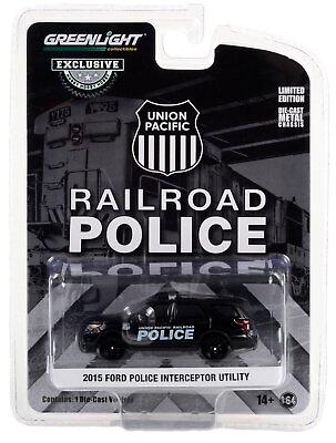 #ad #ad Greenlight 2015 Ford Police Interceptor Union Pacific Hobby Exclusive 1:64