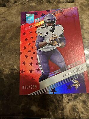 #ad Dalvin Cook Elite Card Number 26 299 And 2 Mosaic Cards