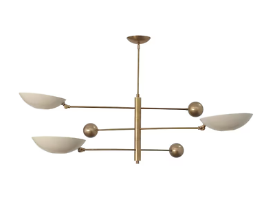 #ad 3 Light Pendant Mid Century Modern Raw Brass Sputnik chandelier light Fixture
