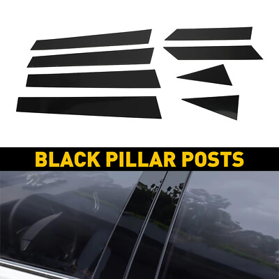 #ad 8 Black Pillar Posts For 2013 2018 Nissan Altima Door Trim Cover Car Accessories