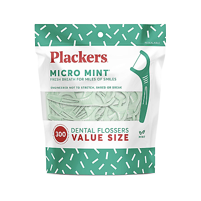#ad 300 CT Plackers Micro Mint Dental Floss Tooth Picks Plastic Oral Teeth Floss