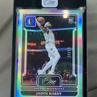 #ad 2022 23 Panini One and One Jaden Hardy Silver Parallel RC #34 99 Encased Rookie