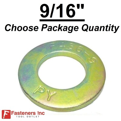 #ad 9 16quot; F436 SAE Structural Yellow Zinc Plated Hardened Flat Washers for A325 A490
