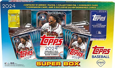 #ad 2024 Topps Baseball Series 1 SUPER Box NEW Sealed