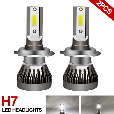#ad For Hyundai Elantra 2001 2006 LED Headlight Kit H7 Hi Lo Beam Bulbs 6000K White