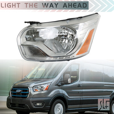 #ad For 2015 2021 Ford Transit 150 250 350 Headlight Halogen Clear Lens Left LH Side