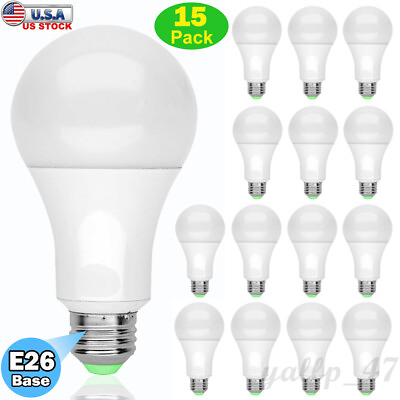 #ad #ad 15 Pack LED A19 Bulb 15W Equivalent 150W Non Dimmable 6500K Daylight Medium E26