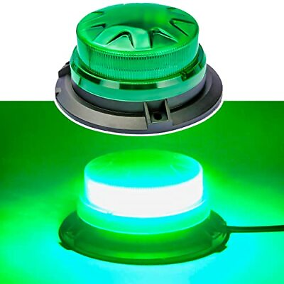 #ad Green Led Emergency Strobe Beacon Lights with Magnetic Mount and 8 Flash Mode...