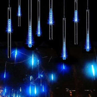 #ad 360 LED Solar Lights Meteor Shower Rain Tree String Light Garden Party Outdoor r