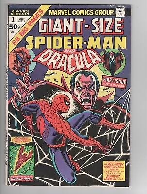 #ad Giant Size Spider Man and Dracula #1 1974 VG FN First Issue Marvel Bronze