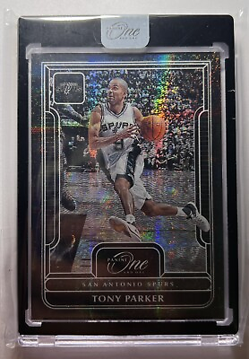 #ad 2020 21 Panini One and One Legends Tony Parker Black Prizm True 1 1 Spurs