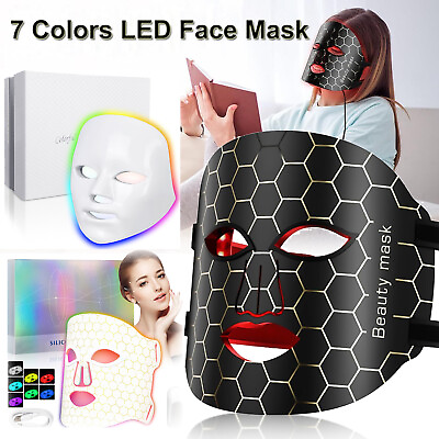 #ad Mascara Led Facial 7 Colors Funciones Tratamiento Rejuvenece Tu Rostro Luz Mask