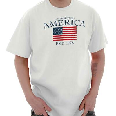 #ad Property Of United States America USA Freedom Adult Short Sleeve Crewneck Tee