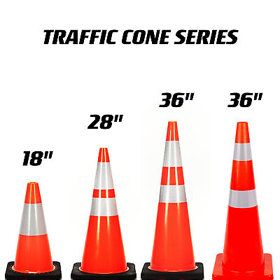 #ad 18quot; 28quot; 36quot; PVC Traffic Safety Cone Series Fluorescent Reflective Parking Cone