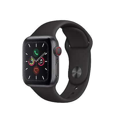 #ad Apple Watch Series 5 GPSLTE w 40MM Space Gray Aluminum Case amp; Black Sport Band
