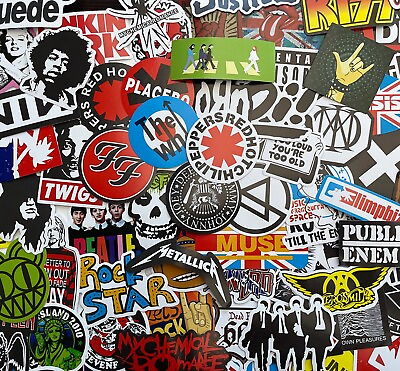 #ad 50 100pcs ROCK BANDS stickers Heavy Metal Rock 80#x27;s Punk RockFREE shipping*