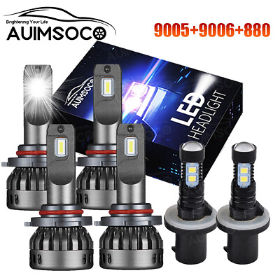 #ad For GMC Yukon XL 2500 2001 2005 Bulbs LED Headlight Hi Lo Beam Fog Light 6000K