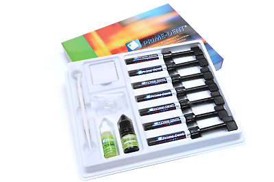 #ad #ad Prime Dent Visible Light Cure Dental Resin Based Hybrid Composite 7 Syringe Kit