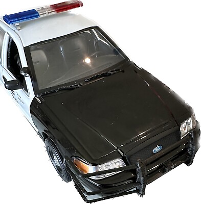 #ad 1 24 Ford Crown Victoria Push Bar Police LED Diecast Diorama Custom 043