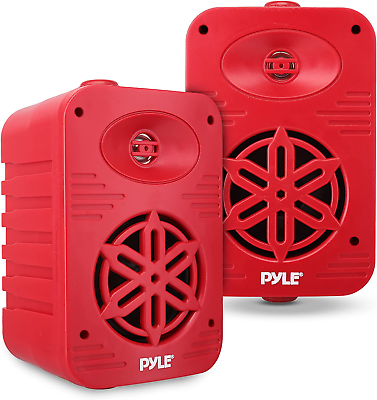 #ad usa Indoor Outdoor Speakers Pair 500 Watt Dual Waterproof 5.25” 2 Way Full Range
