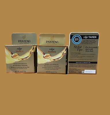 #ad 3 Pantene Pro V Gold Series Edge Tamer Infused With Argan Oil 2.6 Fl Oz