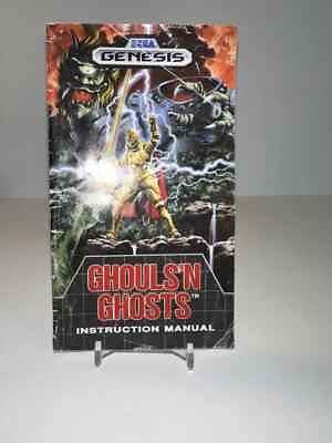 #ad Ghouls #x27;n Ghosts Sega Genesis 1989 MANUAL ONLY