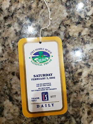 #ad PEBBLE BEACH NATIONAL PRO AM SATURDAY FEBRUARY 2 2002 DAILY GOLF TICKET