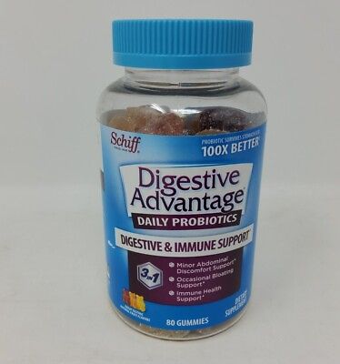 #ad Digestive Advantage Probiotic amp; Immune Support Fruit Flavour 80 Gummie Exp 05 24