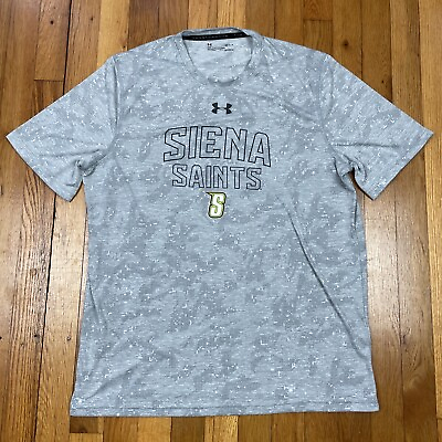 #ad Sienna Saints Shirt Mens L Under Armour Heat Gear Wicking Sienna College Gray
