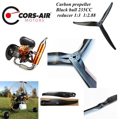 #ad Corsair Black Bull 235cc Carbon Fiber propeller paramotor propeller carbon props