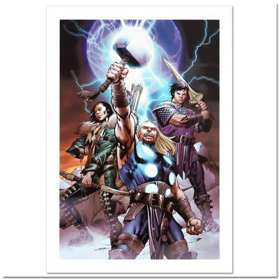 #ad Stan Lee Signed quot;Ultimate Thorquot; Marvel Comics Limited Edition Canvas Art 5 99