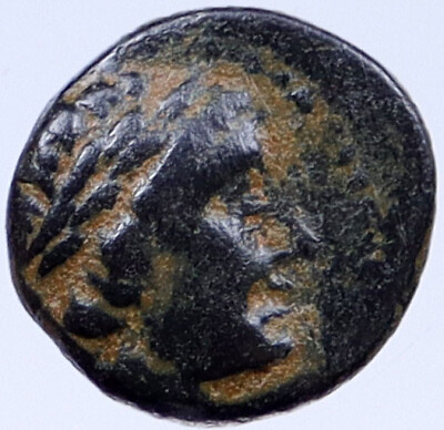 #ad ANTIOCHOS III 222BC RARE R1 Ancient Greek SELEUKID King Coin APOLLO i118931