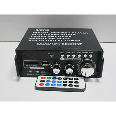 #ad BLJ 253 300W300W Stereo Audio Power Amplifier USB SD FM for DC 12V amp; AC 220V