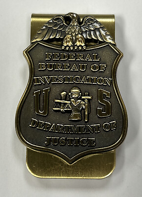 #ad FBI Federal Bureau of Investigation Badge Money Clip