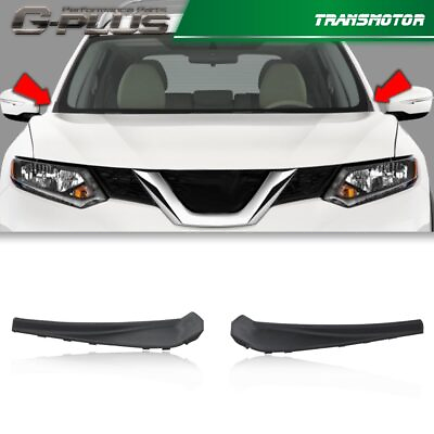 #ad Fit For Nissan Rogue 2014 2020 Front Wiper Side Cowl Extension Cover Trim