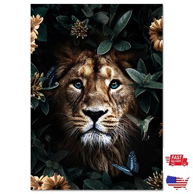 #ad Animal Canvas Painting Canvas Wall Art Home Decor Prints Art Animal Lion Tiger