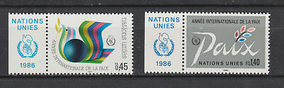 #ad S10763 United Nations Geneve MNH 1986 International Year Of Peace 2v Lab